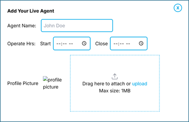 Setup live agent